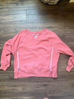 AE Big Hug Crew Neck Sweatshirt Coral Oversized Size Small
